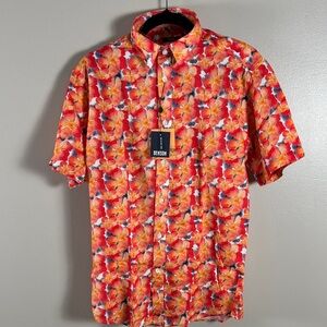 NWT Benson Men's Vibrant Floral Button Down Shirt